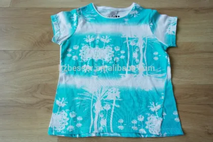 Latest tops designs girls clothing t-shirt with printing allover girl clothing