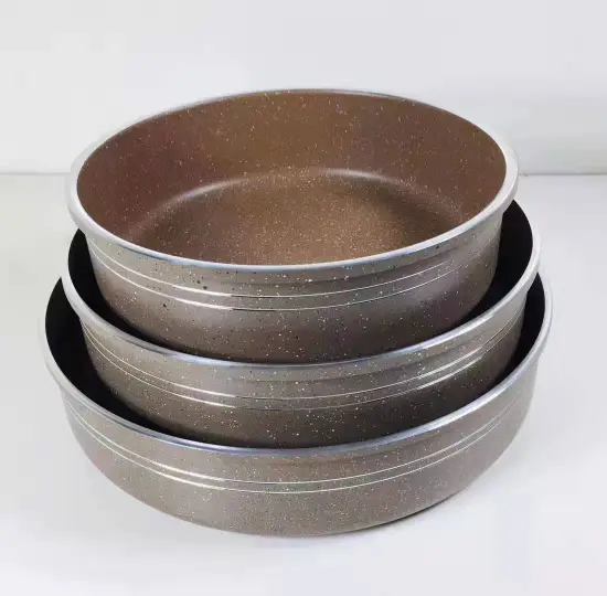 Nonstick Marble Coating Baking Pan Round Oven Tray Aluminum Baking Tray Pans