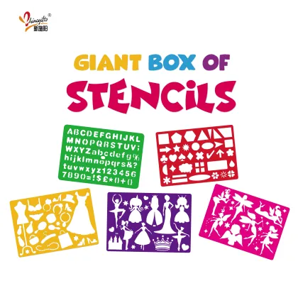 Hot-selling Plastic Drawing Template Board Set: Ideal Tool for Early Childhood Education and Creative Art Activities