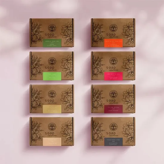 kraft paper handmade soap packaging