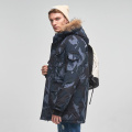 Jaqueta Camo Puffer Masculina de Alta Qualidade