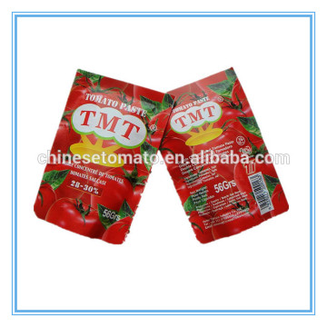 56g TMT sachet tomato paste from China tomatoes suppliers