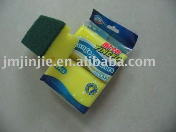 2pcs/pack kitchen sponge scrubber pad
