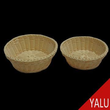 Plastic rattan basket