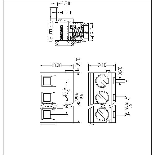 AT304R-5.0／5.08XXX-A PCB Screw Terminal Block 