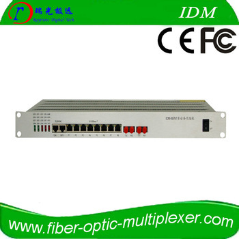 Beijing Raytrans 8channels 8E1 8Ethernet Telephone optical transceiver IDM-8ENT