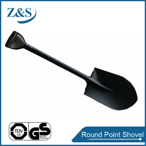 All body steel one piece round point shovel