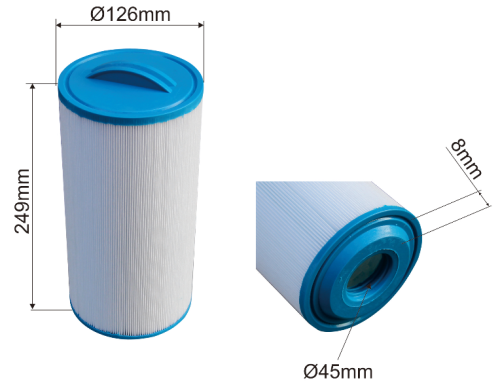 Yüzen sıyırıcı için sıcak küvet spa kağıt filtresi