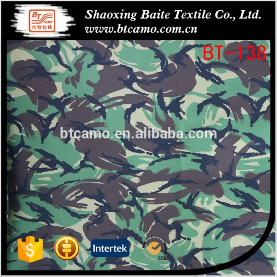 Alibaba china Good quality popular woodland camouflage fabric for military uniform BT-138