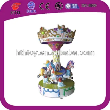 Angle horse amusement ride 3 seats small merry-go-round