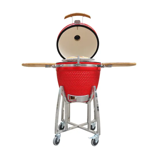 Ceramic BBQ Charcoal Kamado with stainless steel stand and nice glazing Grill