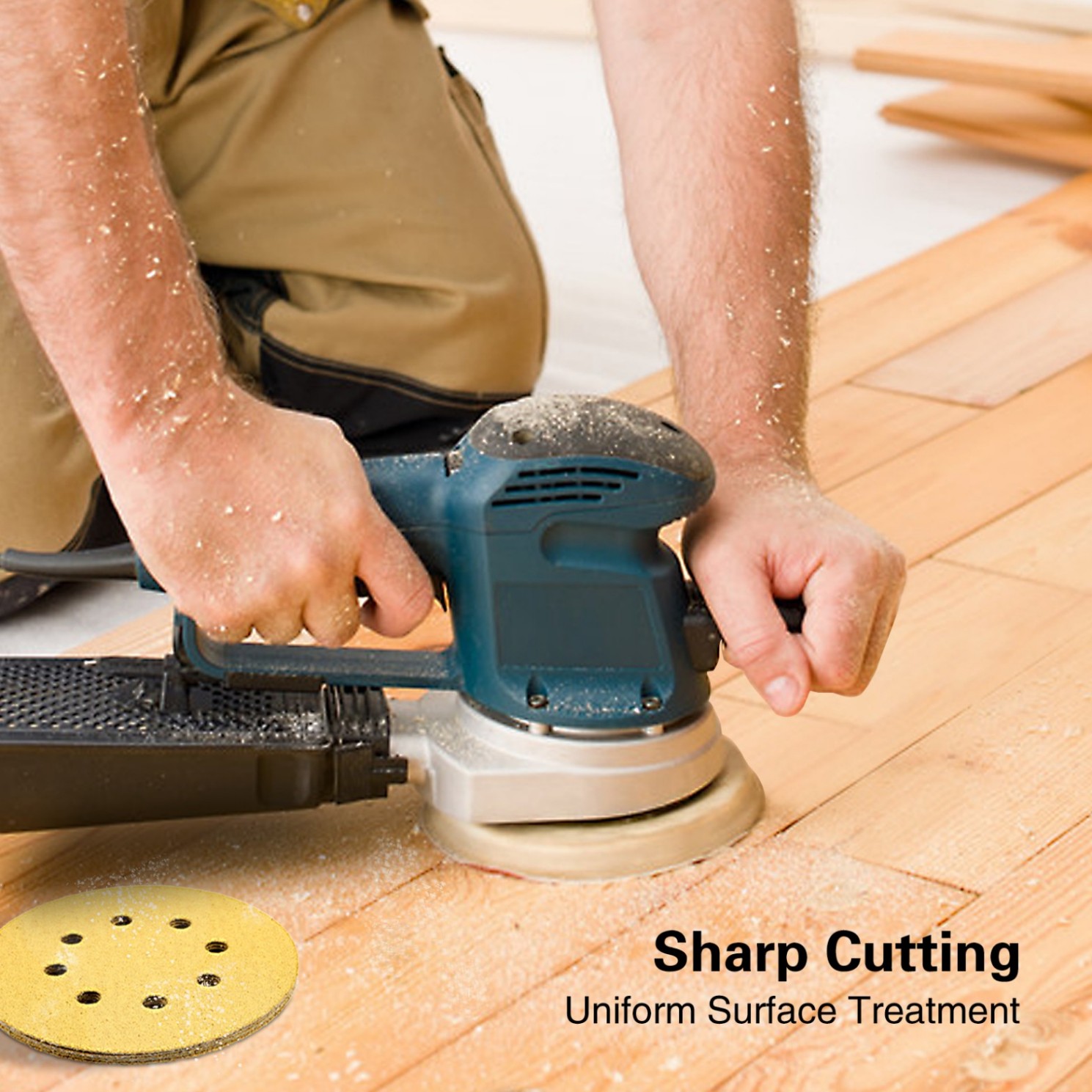 Woodworking sanding dry sandpaper