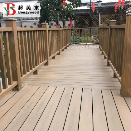 Easy Installation Rot-Proof WPC Railing and Waterproof Guardrails for Outdoor Gardens