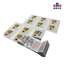 Universal high-quality folding label