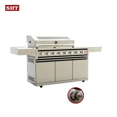 Factory Price Natural Gas Outdoor BBQ Grill with Glass