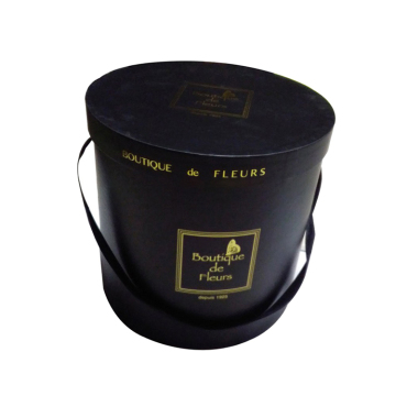 Valentine's Day gold stamping round flower packaging box