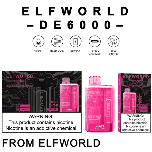 Wholesale Elf World De 6000Puffs Disposable Vape Pen China Manufacturers  Suppliers Factory Exporter