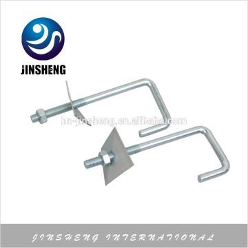 J roofing bolts with hex nuts washer rubber J hook bolts