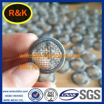 Domed bowl shape stainless steel edge covered smoking pipe screen