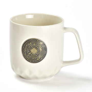 Custom Embossed Coffee Logo Ceramic Mug