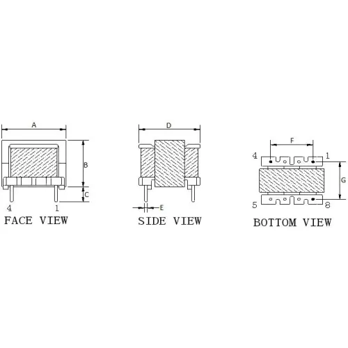 10-400kHz High Frequency Ferrite Core Transformer