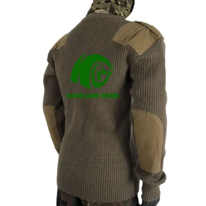 High-Quality Wool Knitted Tactical Camo Sweater for Men and Women