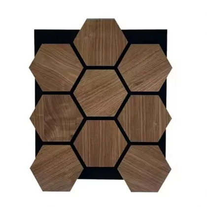 China Factory Polyester Felt Hexagonal Soundproof Ceiling Panels