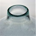 Small Round Green Recycled Glass Crystal Flower Vase