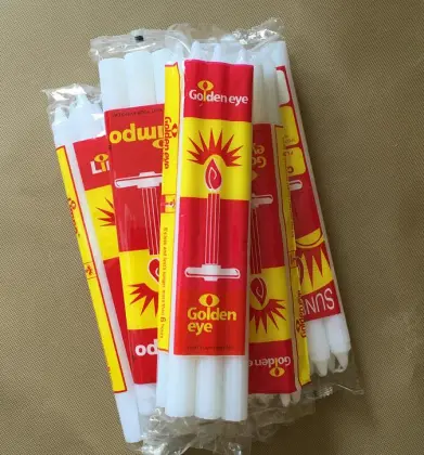 Snow Pure White Fluted Size Velas Candle