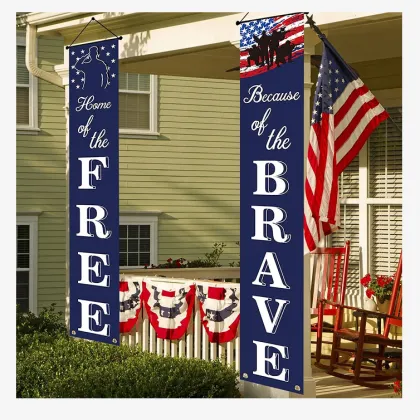 2023 Independence Day Festival Party Decoration: Customizable Door Banners for American Independence Day Celebration