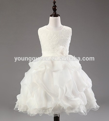 XD14 Hot sale 2015 summer princess dress embroidered flower girl wedding dress