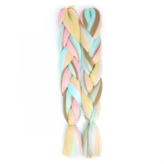 MYZYR ombre braiding hair k anek alon Synthetic Braiding Hair Crochet Blonde Pink Blue Grey Hair Extensions African American 24"