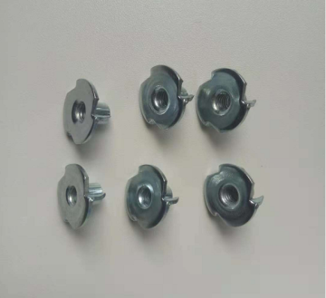 White Zinc Plated Three Prong Nuts