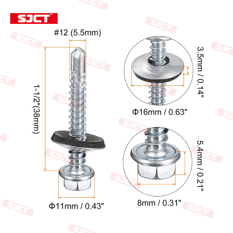 Hex Self drilling screw with EPDM Washer1