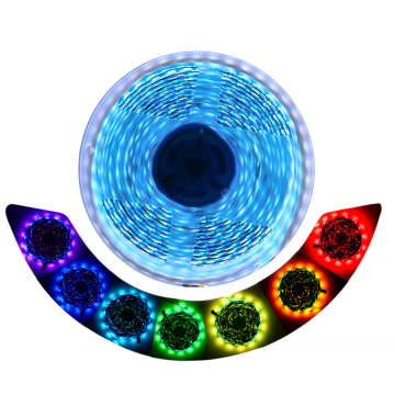 RGBW 4 -in -1 LEDストリップライト-12V/24V、SMD5050、60 LED、4色：RGB +ウォームホワイト - 柔軟なロープライト