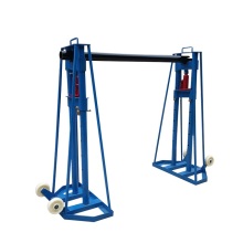 10 Ton Hydraulic Cable Drum Stand , Cable Jacks Stands For Cable Stringing  - Cable Drum Jacks manufacturer from GE Cable