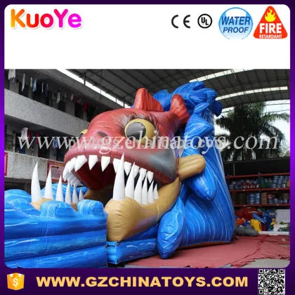 2017 new design giant big kahuna inflatable water slide for sale