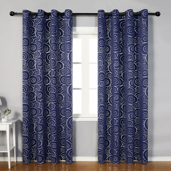 Custom Hot Sale Factory Wholesale Cloud Printed Blackout Curtains for Living Room Windows