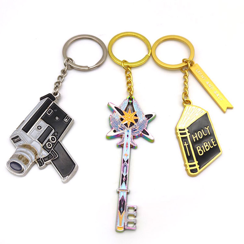 Pèsonalize metal emaye keychain