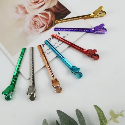Luxury Pom Pom Rhinestone Metal Hair Snap Clips - Curly Blonde Brand Hair Accessories Set