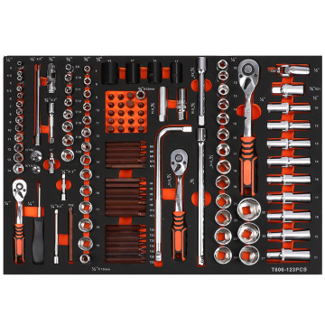 Diy 123 Pcs Socket Set & Car Replacement Tools - 1/2, 3/8, 1/4 Inch
