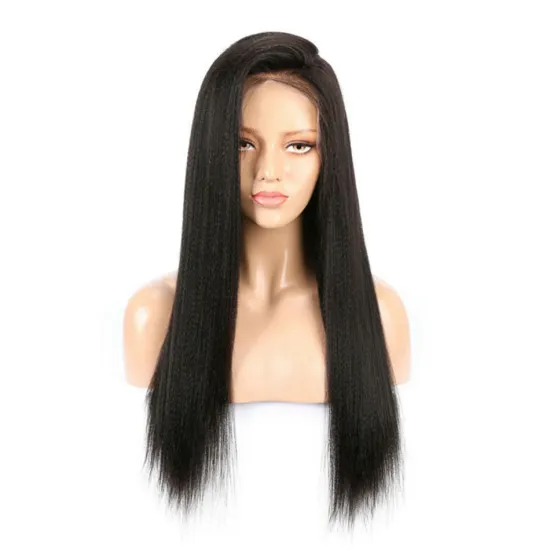Cheap Kinky Straight 13x6 Lace Front Brazilian Human Hair Wigs Vendor Wholesale 150% Density Transparent Swiss Lace Frontal Wig