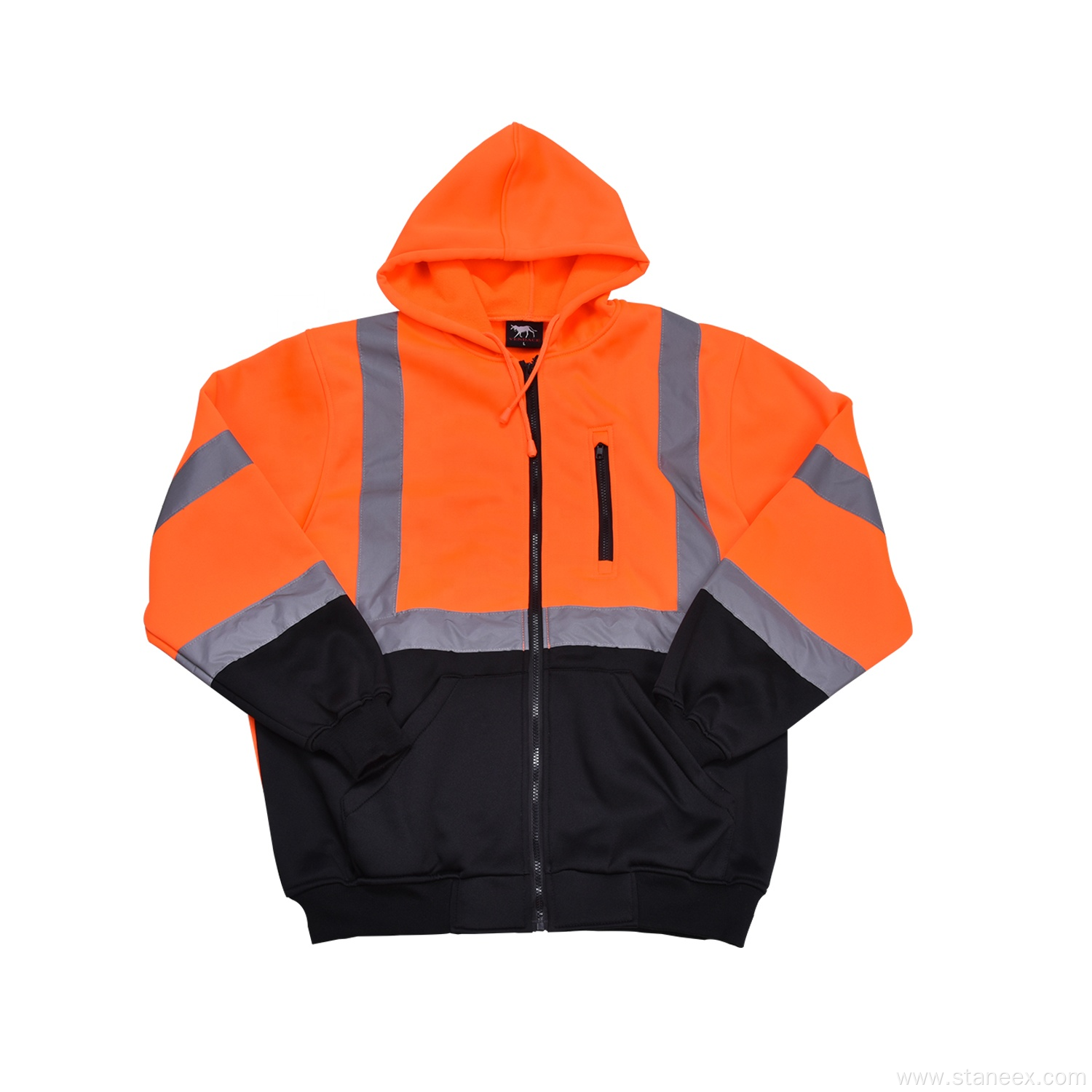 Orange Reflective Work Jackets High Visibility Sweatshirt