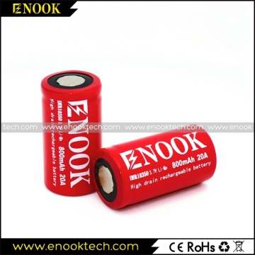 2017 Enook 3.7V 18350 800mah 20A Batería