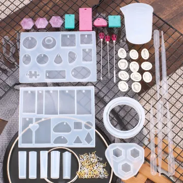 128 Pcs DIY Baking Resin Mold Jewelry Casting Mould Kit