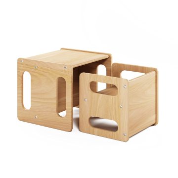 Montessori Wooden Weaning Table and Chair Set for Toddler Activities