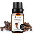 Fabricación Suministro de aceite de pimienta negra orgánica 100% puro de grado cosmético para masaje corporal Aceite de hierbas