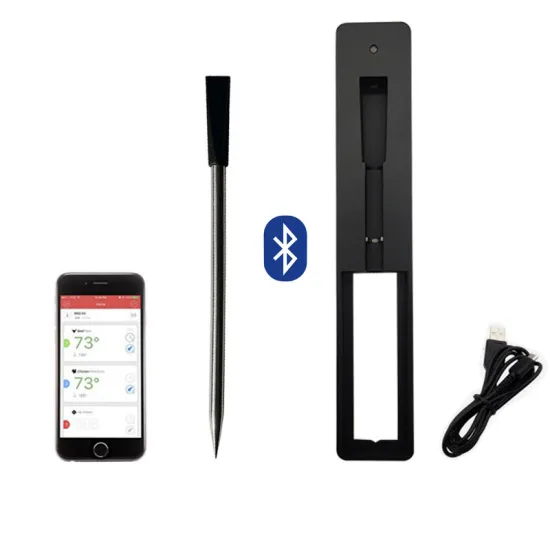 Wholesale Wireless KitchenThermometer Stainless Steel Smart Meat Thermometer With Bluetooth