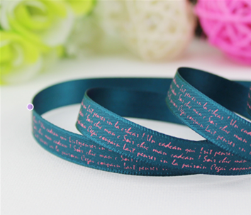 wholesale decorative gift printed 100% satin polyester ribbon