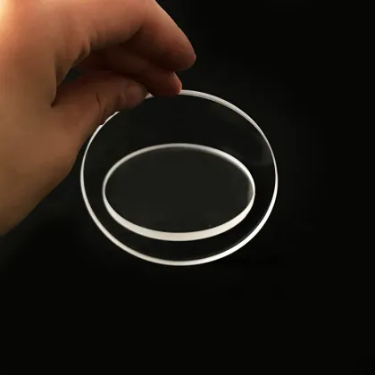 Thickness etc Custom Round Quartz Glass